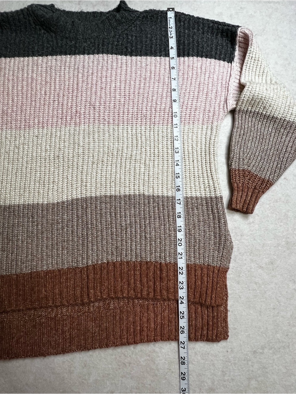 American Eagle Outfitters Dreamspun Colorblock Striped Knit Crewneck Sweater XS - Picture 6 of 8